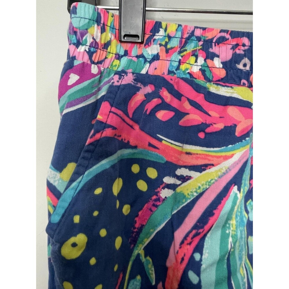 Lilly Pulitzer Pants Womens Medium Blue Pink Beach Loot Piper Pull On Casual - Picture 4 of 10